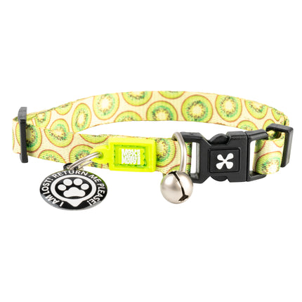 Max&Molly GOTCHA! Smart ID Cat Collar Kiwi - colorful collar for cats with a smart Tag pendant