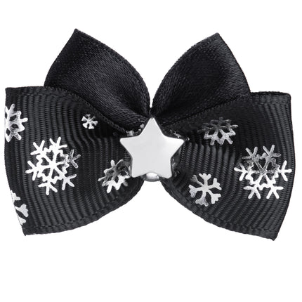 Blovi Bow Glamour satin bow with a holiday pattern