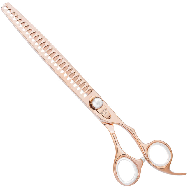 Geib Gold Pearl Chunker 8.5 - single-sided thinning shears, 26 teeth, in an elegant gold color