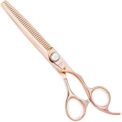 Geib Gold Pearl Blender 7.0 - single-sided thinning shears, 36 teeth, in an elegant gold color