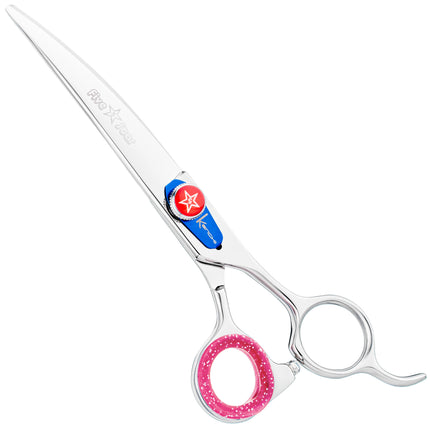 Kenchii Five Star Offset Curved Scissors - curved, offset grooming scissors