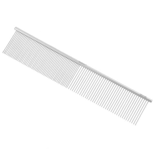 Madan Professional Carbon Comb - professional comb with mixed tooth spacing, hexagonal handle, and carbon pins