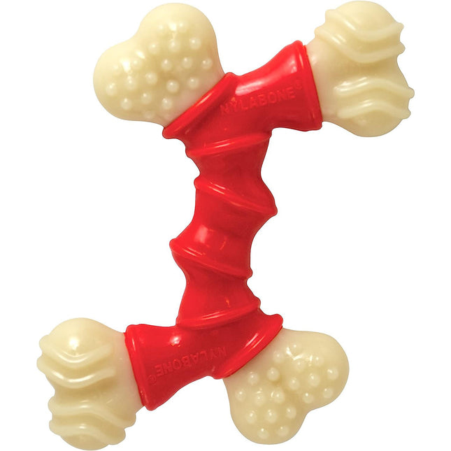 Nylabone Extreme Double - durable dog chew toy, bacon flavor