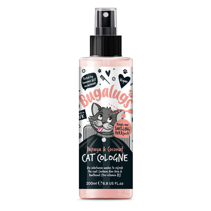 Bugalugs Papaya & Coconut Cat Cologne - refreshing scented spray for cats, with a tropical fruit fragrance