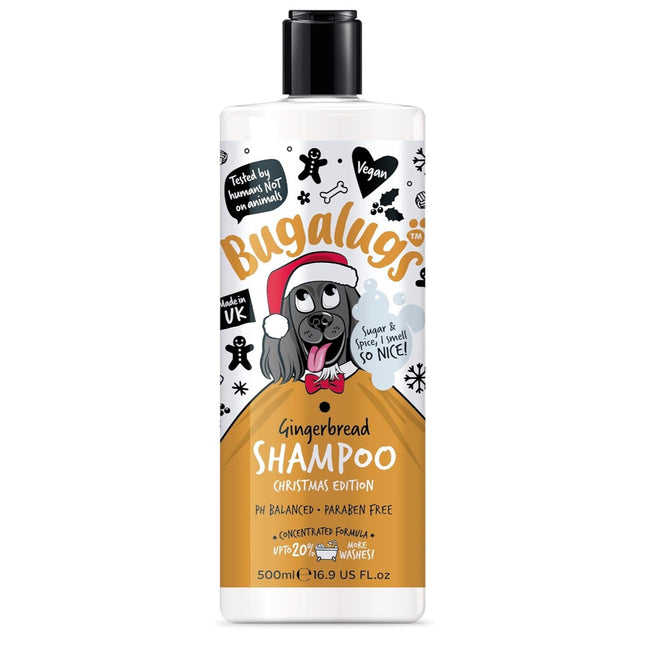 Bugalugs Gingerbread Shampoo Christmas Edition - universal dog shampoo with a gingerbread scent, concentrate 1:10