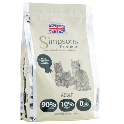 Simpsons Premium Adult Cat 90/10 Mixed Meat & Fish - food for cats, poultry and fish