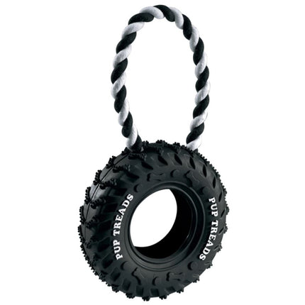 Flamingo Wheel - dog toy, tire with rope