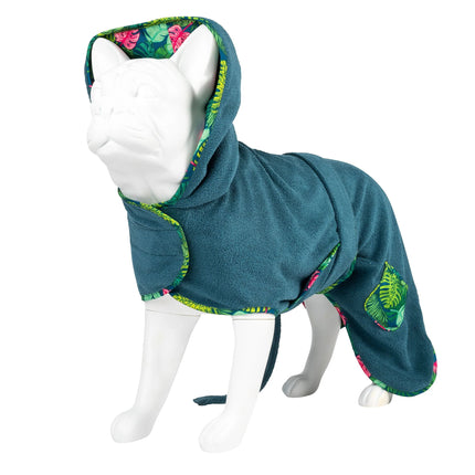 Max&Molly Dog Bathrobe Tropical - dog bathrobe, soft and absorbent, tropical pattern