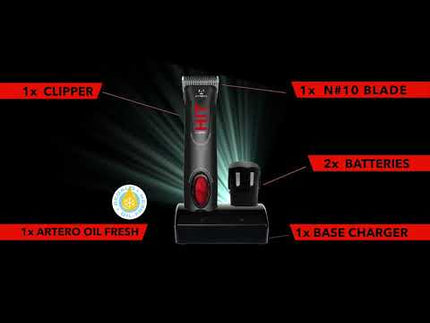 Artero Hit Grooming Clipper - wireless pet grooming clipper, with two batteries and a blade