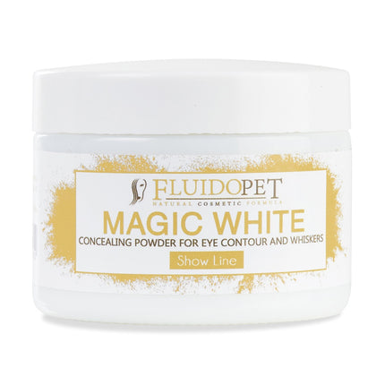 FluidoPet Magic Powder - professional powder for masking discolorations on whiskers and under the eyes, for show dogs and cats.