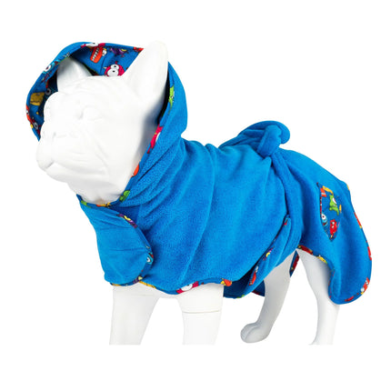 Max&Molly Dog Bathrobe Little Monsters - soft and absorbent dog bathrobe, monster pattern