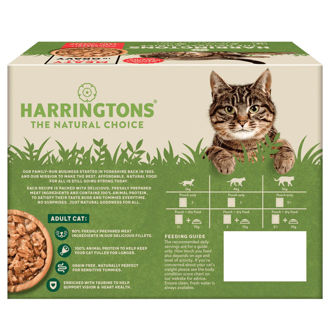 Harringtons Cat Meaty Fillets in Gravy - grain-free wet food for cats, meat fillets in sauce - PROMOTION due to best before date