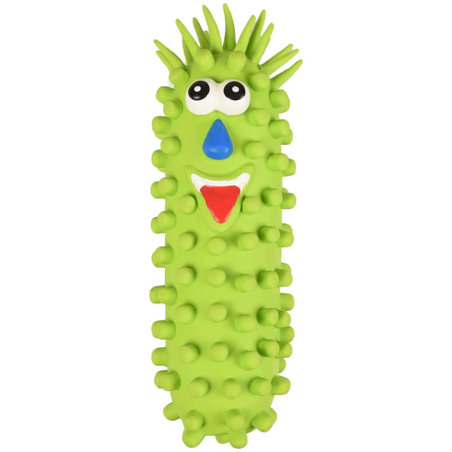 Flamingo Latex Worm - latex worm, spiky chew toy with a squeaker