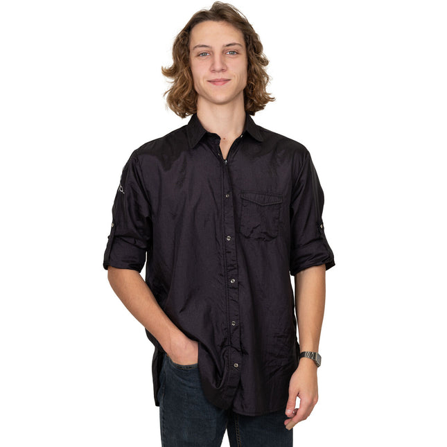 Tikima Ambra Shirt Black - long-sleeve grooming shirt, black